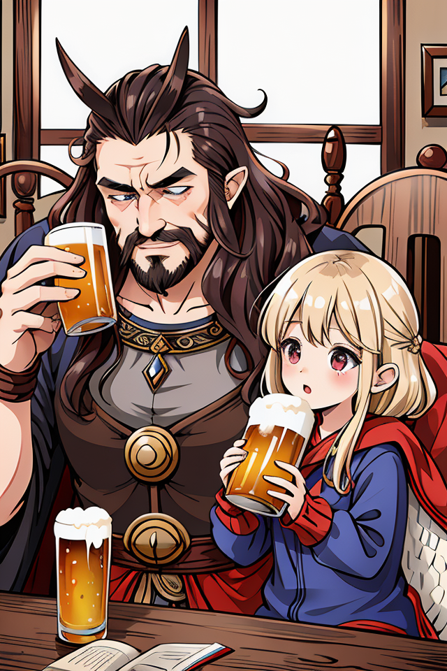 02948-1321881339-a dwarf and a dragon drinking a beer.png